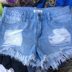 Distressed Denim Shorts!